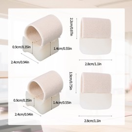 8pcs 2 Sizes Gel Toe Separators for Overlapping Toes, Non-Slip Elastic Toe Spacers Foot Corrector Tools for Men & Women (Skin Color)