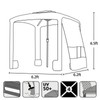 AMMSUN Beach Cabana, 6.2'×6.2' Beach Canopy, Easy Set up and