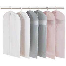 6 Pieces Select Zone Garment Bag 60 x 90 cm Waterproof Mothproof Garment Cover with Zip for Suit and Dress