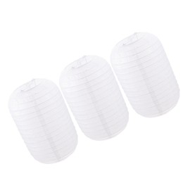 BESPORTBLE 3pcs Japanese Traditional Style White Paper Hanging Lanterns Foldable Winter Melon Design Elegant Indoor Outdoor Party Decoration for Shower and Restaurant Ambience