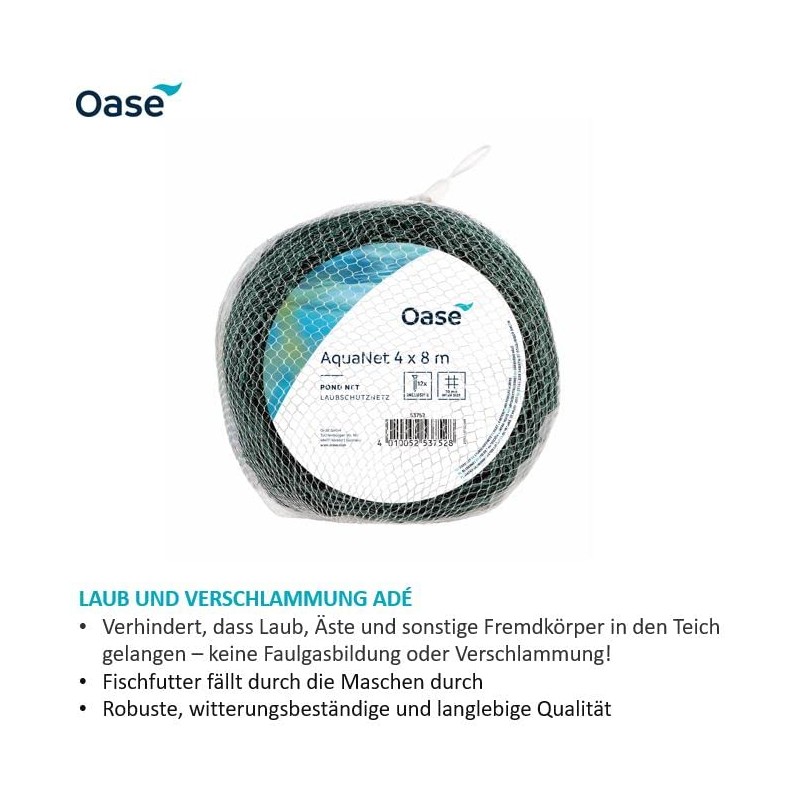 Oasis 53752 Aquanet Teichnetz 2, ideal protection of ponds before
