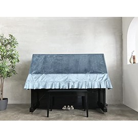 Clairevoire Classics: Premium Velvet Upright Piano Cover | Waterproof inner lining | Handcrafted with Luxury-grade Velvet | Fits standard sized upright pianos [Free optic quality 88-key dust cover]