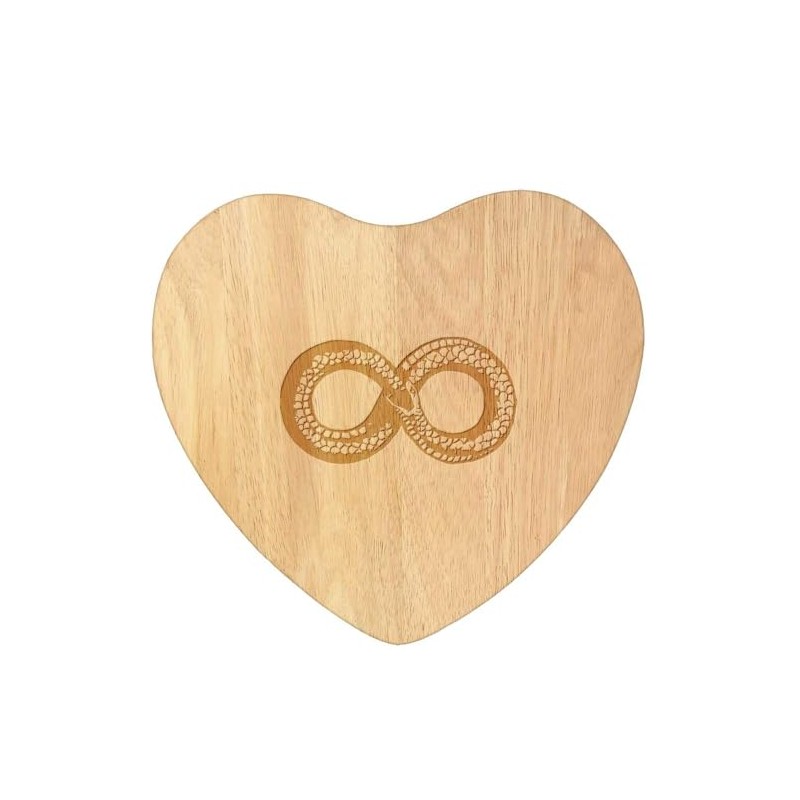 'Ouroboros' Wooden Heart Shaped Chopping/Cutting Board (WB00085251)