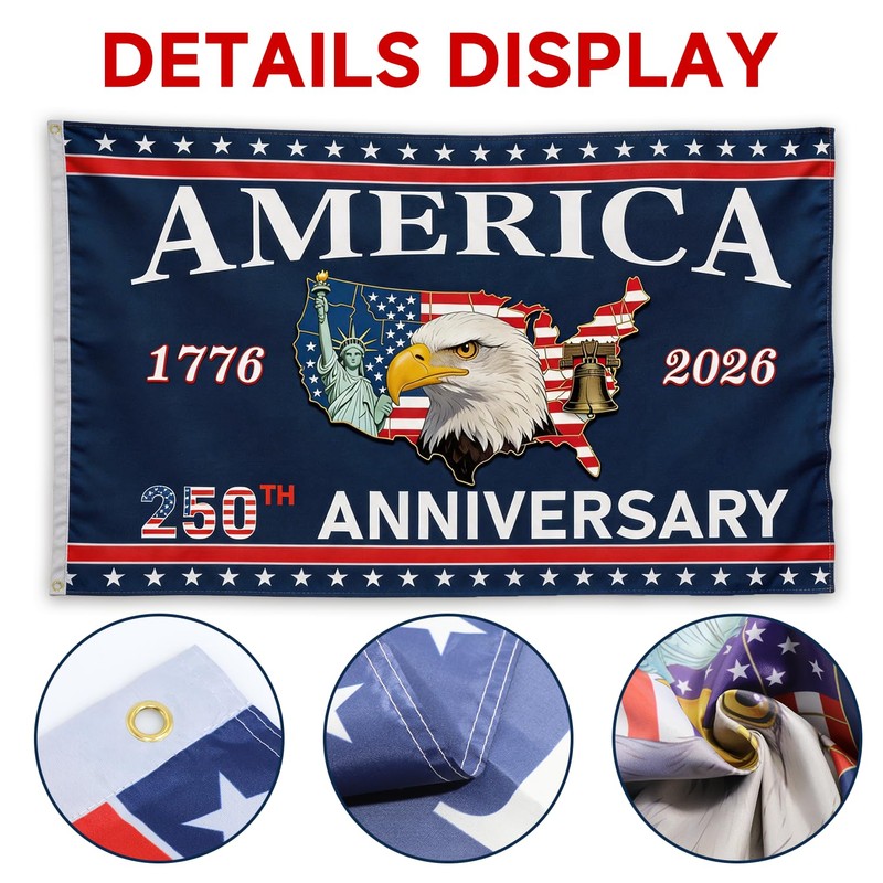 250th Anniversary American Flag - 3x5 Ft Double Sided 3