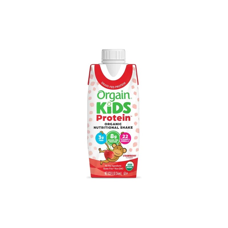 Orgain Kids Proteina Sabor Fresa Para Niño 3pack 244ml