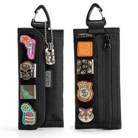 TACTICAL GEEK Storage A2 L Pouch Organizer, Nylon Handheld Wallet, Multi-Purpose EDC Storage Pocket, Multitools Pocket Organizer for Men, Compact Gadget Pouch for Daily Carry Black