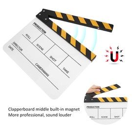 Oumij1 30 x 25 cm Organic Acrylic Clapperboard Movie Film Director, Clapperboard Director, Film Clapperboard Photography Tool (Colourful PAV1CWE3)