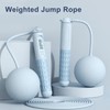 Cordless Jump Rope with Counter LCD Backlit Display Smart Weighted