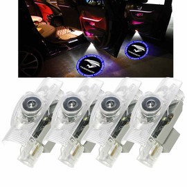 Minile Car Courtesy Light, Door Welcome Light, LED Logo Projection, Tool Included, Replacement Parts, Set of 4