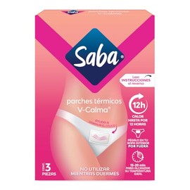Saba Parche térmico para alivio de cólicos, 3 piezas