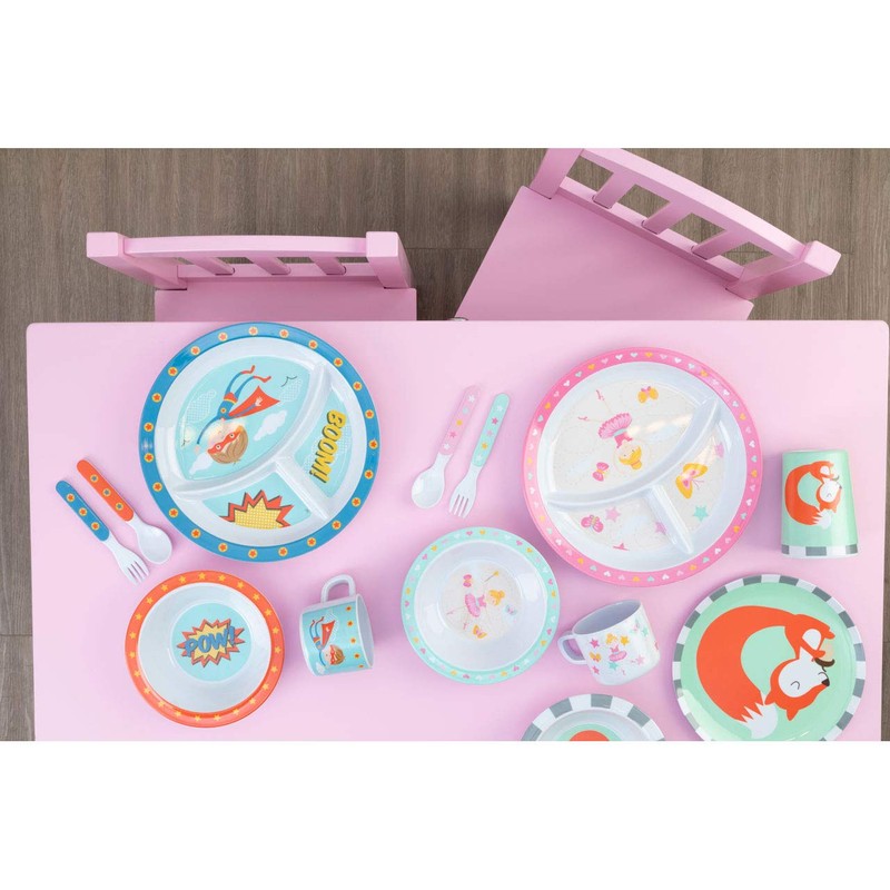 Premier Housewares 1206330 Mimo Kids Rupert Dinner Set 5 Piece,
