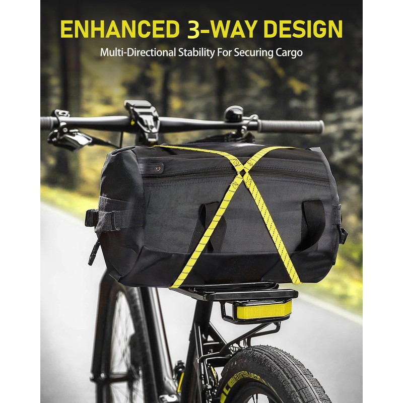 4 Pack 3 Way Flat Adjustable Bungee Cords with Hooks,