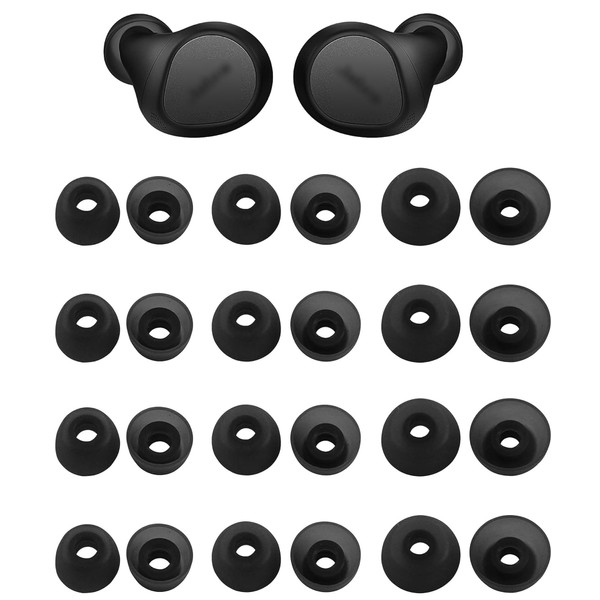 Rqker Eartips Compatible with Jabra Elite Earbuds, 12 Pairs S/M/L