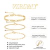 VIROMY Bracelets for Women 14K Gold Plated Bracelets Set for