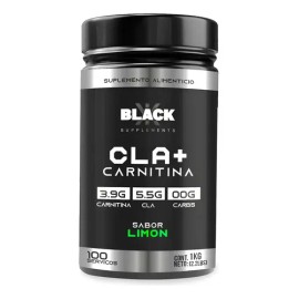 Black Supplements CLA  Carnitina Polvo 1kg Sabor Limón Sin Gluten                                                                                     