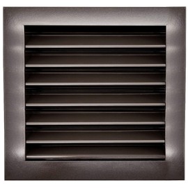 HVAC Premium 16"W x 16"H Aluminum Exterior Gable Louver Vent for Walls & Crawlspace - Weather-Resistant Air Grille with Screen Mesh - Brown [Outer Dimensions 17.75"W x 17.75"H]