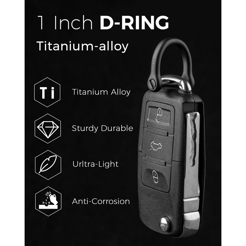 FEGVE Key Rings with Screw Shackle - Heavy Duty Strong