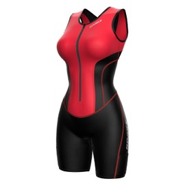 Sparx Women Triathlon Suit Tri Short Racing Cycling Swim Run (M, Coral)