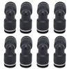 10pcs Pneumatic Connector Durable ABS Replaceable Practical Connecting Accessories for