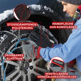 HANDLANDY Thermal Winter Work Gloves, Padded Safety Gloves, Cold Weather Touchscreen Mechanic Freezer Warehouse Construction Gloves (Grey-Black, L)