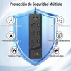 GALASALA Multicontacto Regleta Extension Electrica con Protector Supresor de Picos