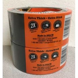 Gorilla 104743 1.88 in. x 12 yd. Black Duct Tape Pack of 2