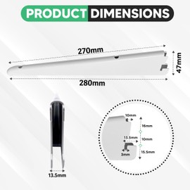 Twin Slot Shelving Brackets | Heavy Duty Steel Support for Garage, Shed & Indoor Storage 270mm (2 Pack)