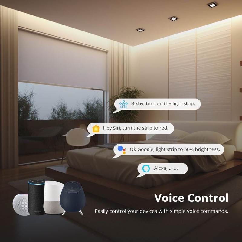 BENEXMART Matter WiFi COB LED Strip Lights, RGBCW Smart Light