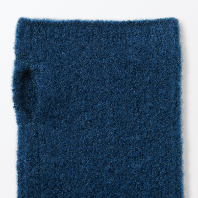 MUJI DC0D5A3A Unisex Adult Gloves Recycled Polyester Blend Ribbed Leg