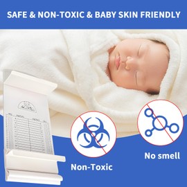 Measuring Mat for Babies and Toddlers, Baby Growth Ruler, Skin-Friendly, Washable, Infantometer, Newborn Height Chart with Fixed Headpiece and Sliding Foot Positioner