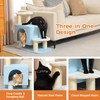UYMI Cute Dog Stairs & Cat Scratching Post with Condo,