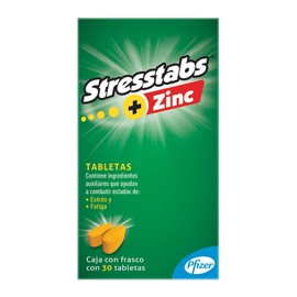 Stresstabs Multivitamínico 600 con Zinc Frasco con 30 tabletas, 1 gramo, 1