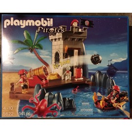 Playmobil Exclusive Playmobil 5622 Pirates Hideout with Canon, Boat And Watch Tower - Rare