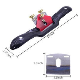 DBOO 10" Adjustable Spokeshave 6 Pieces Adjustable Spoke Shave Plane with Flat Base Metal Blade Wood Working Hand Tool for Wood Craft Wood Carver and Wood Working