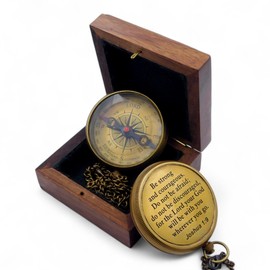 KHUMYAYAD - Antique Brass Compass Baptism Gifts for Boys, Confirmation Gifts, First Holy Communion Gifts for Boys, First Reconciliation Gifts, Religious Gifts for Men