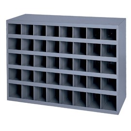 Durham 359-95 Gray Cold Rolled Steel 40 Opening Bin with Slope Self Design, 33-3/4" Width x 23-7/8" Height x 12" Depth