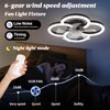 FTZVRD Ceiling Fans with Lights and Remote, Flush Mount Ceiling