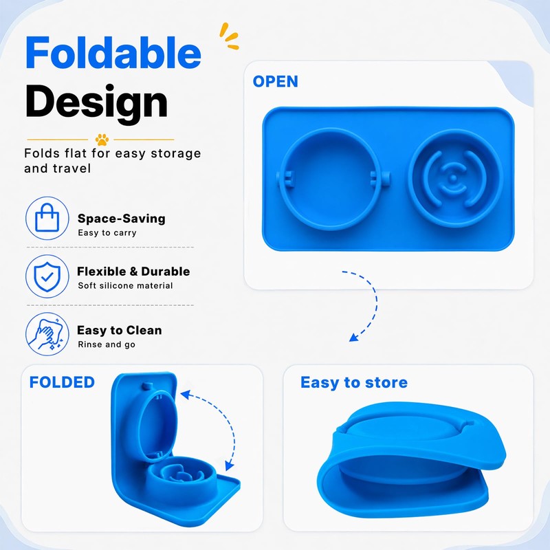 DTDBBFU 2-in-1 Dog Licking Bowl with Rolling Ball & Puzzle