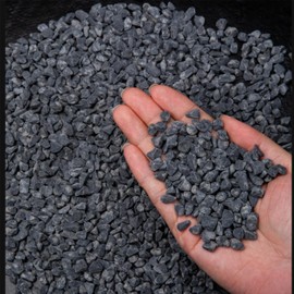 WHANLEY L&Q Black Small Decorative Stones Cover Plants,DIY Horticultural Rocks,River Rocks for Plants,Vases,Aquariums,Terrarium,Pea Gravel Small Rocks Succulent Rocks(Stones Size:0.4~0.8 Inches) 1 LB