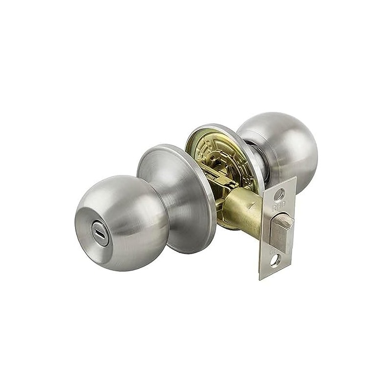Romak 608910 Knob Set Privacy Set Knob Brushed Nickel