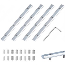 Set of 4 Track Connectors Aluminium Profile, Profile Connector Nut 8 Aluminium Profile Connector Carbon Steel Rod Profile for Aluminium Profile (45 x 45)