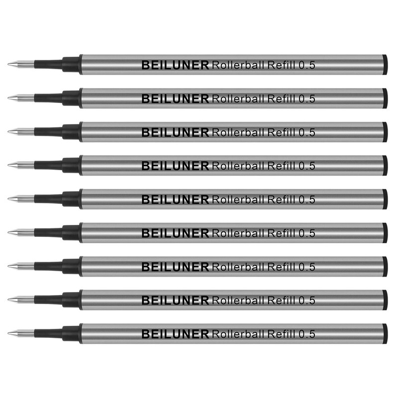 BEILUNER 0.5mm Replaceable Refills Compatible Luxury Wooden Ballpoint Pen Writing