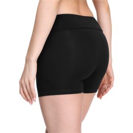 Merry Style Women's Viscose Shorts, Cycling Shorts Knickers Boxer Shorts Hot Pants MS10-284 - Black , size: s