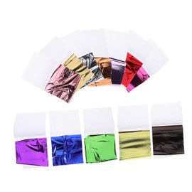 TEHAUX Metallic Foil Craft Sheets Gold Foil Roll 120 Pcs Imitation Leaf Paper Easy to Use for Nail Art Craft Decorations