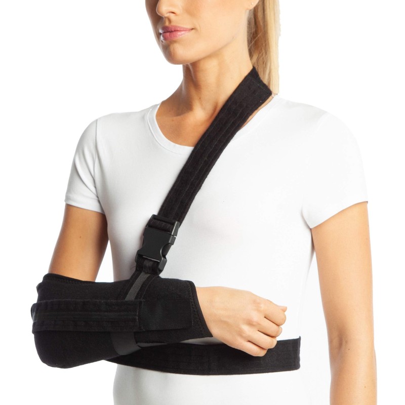 ArmoLine Deluxe Arm Sling Breathable Fabric for Black Broken Arm