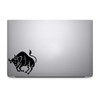 Bucking Bull Silhouette Decal Notebook Car Laptop 5.5" (Black)