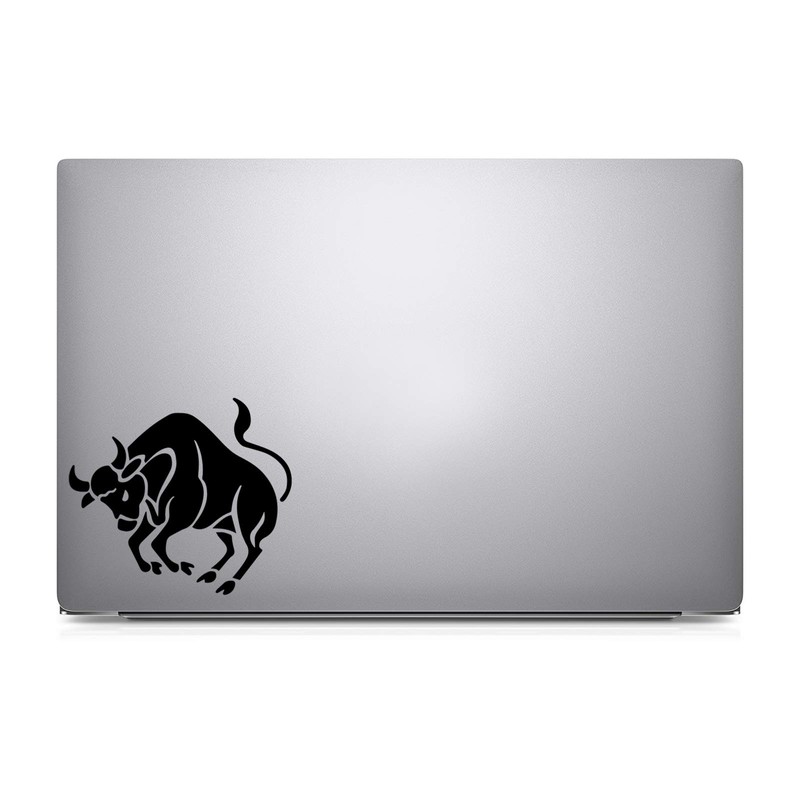 Bucking Bull Silhouette Decal Notebook Car Laptop 5.5" (Black)
