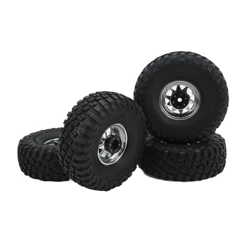 4PCS 1.9in Wheel Tires with 10 Holes Hub Uneven Gravel