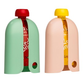 Kindertrekk™ The Swedish Squeeze Pouch Holder - 2pack | The Baby Product You Didn't Know You were Missing | Enjoy a Snack on The Go | No More Messy Clean-ups | Fits Most Squeeze Pouches | Age 9month+