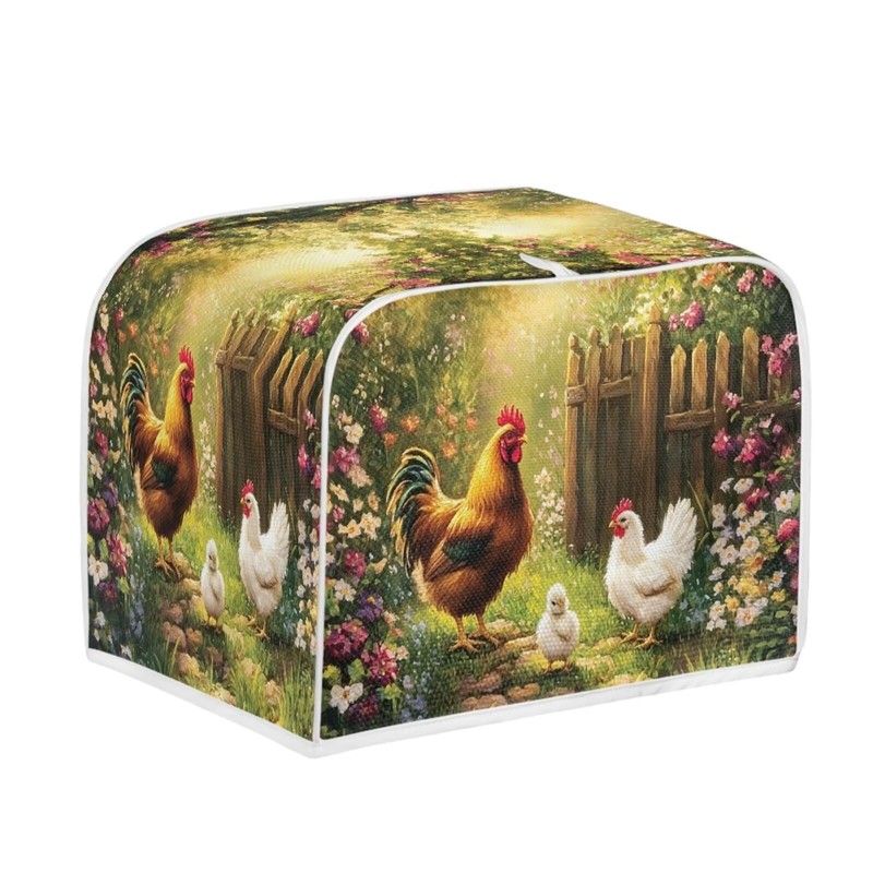 Rerteryuro Toaster Cover 4 Slice Chicken Dust-proof Small Appliance Covers